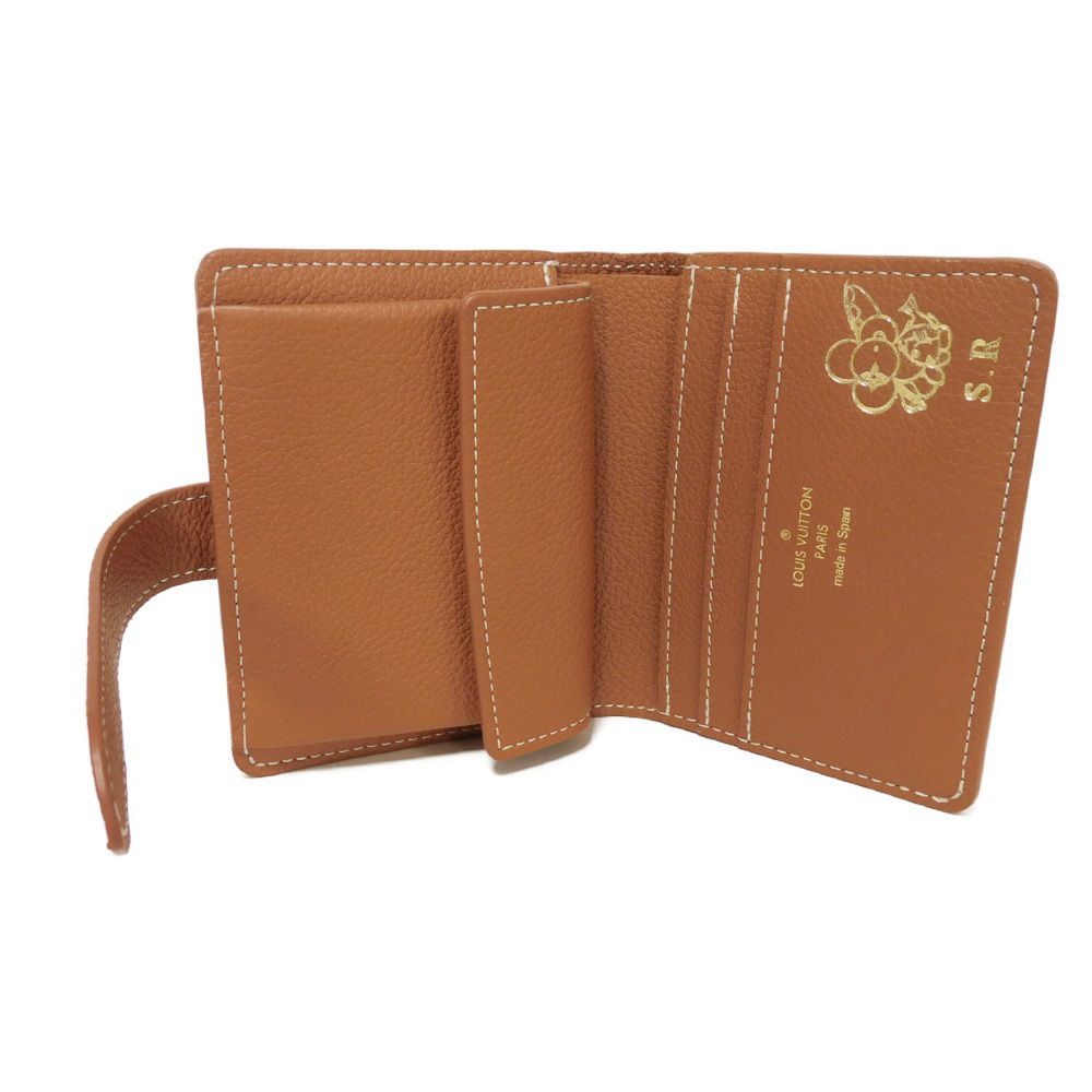 Used 12564 Portefeiulle Lowkey Compact M12148 7941 Current Brown RFID Padlock, Unused LV Circle Cognac Unisex from