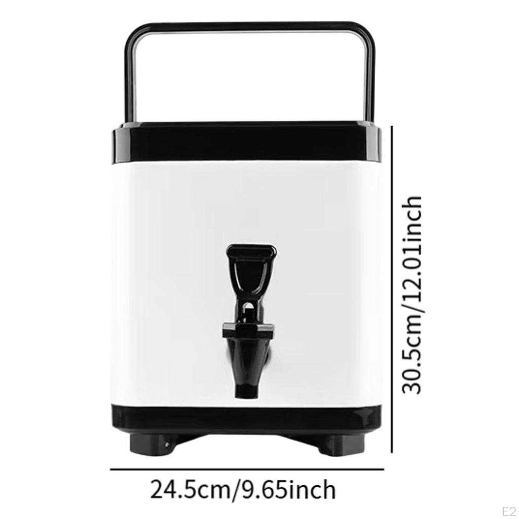 Beverage Dispenser with Faucet for And Cold Drinks, Portable Insulated Container Soup