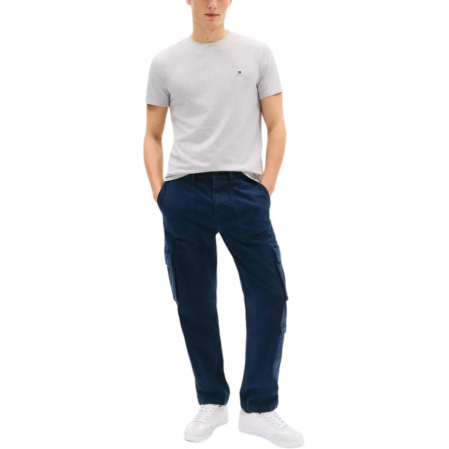 Tommy Hilfiger Solid Knit Short Sleeve Crew Neck T-Shirt Men Tops Gray 78JA560-P8F