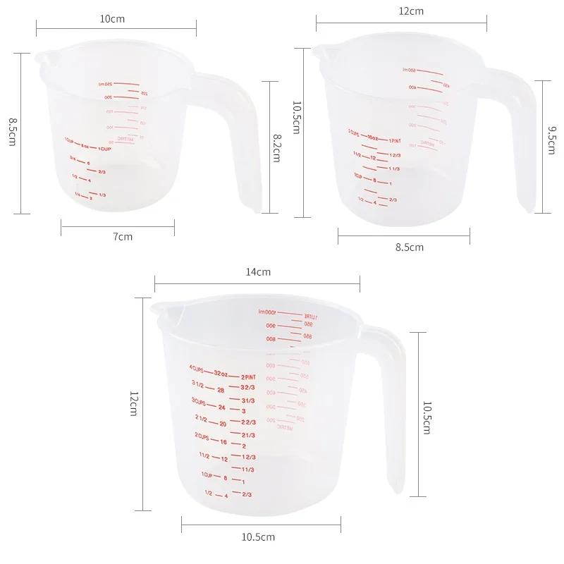 250/500/1000ML Measuring Cups Easuring Cup Plastic Jug Digital Kitchen Tools Scale Baking Tools Timer Accessories FK037