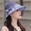Fashion lace bucket hat women's summer new organza sunscreen hat shade UV protection versatile sun hat