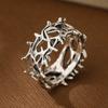 Bague épine gothique rétro créative, matériau en cuivre, bague de mode pour femme style anime dessin animé, adaptée pour un cadeau