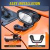 Nilight Jeep Wrangler JL/JLU & Gladiator JT A-Pillar Auxiliary LED Pod Light Mounting Bracket Aluminum Black Hood Mount