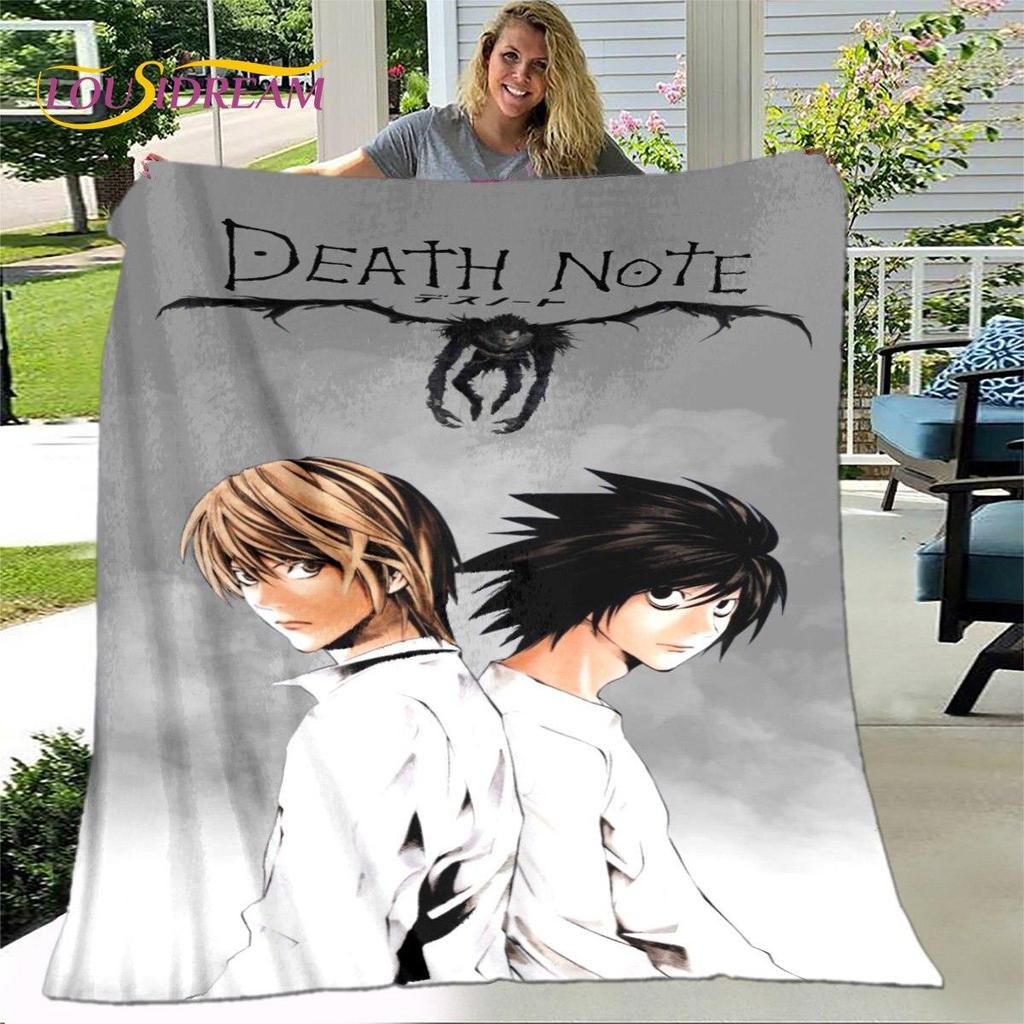 Anime Death Note Skräck Tecknad filt, Flanellfilt Slängfilt, Mjuk varm filt för Vardagsrum Sovrum Sängar Soffgåva