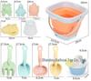 Children's Foldable Beach Toy Set: Bucket, Shovel, Sand Timer, and Digging Tools for Sand and Water Play