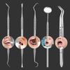 6pcs Dental Hygiene Tool Kit Instruments Dentist Tartar Scraper Scaler Calculus Plaque Remover Teeth Cleaning Oral Care Tool