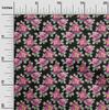 oneOone Georgette Viscose Black Fabric Florals Sewing Material Print Fabric By The Yard 42 Inch