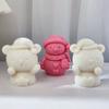 3D Bearded Santa Claus Candle Mold Snowman DIY Scented Candle Plaster Resin Mould Silicone Cake Making Tool Christmas Decor Gift