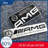 GLM4 Hot 2025 3D Aluminum Mercedes Benz Badge Car Styling Stickers Decal Accessories For AMG W177 W176 X166 X167 C257 C218 X253 C118