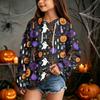Kids Halloween Print Hoodie Pullover Sweatshirt for Boys Girls Casual Wear