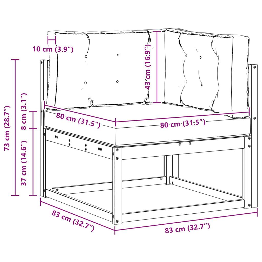 Outdoor Corner Sofa Natural