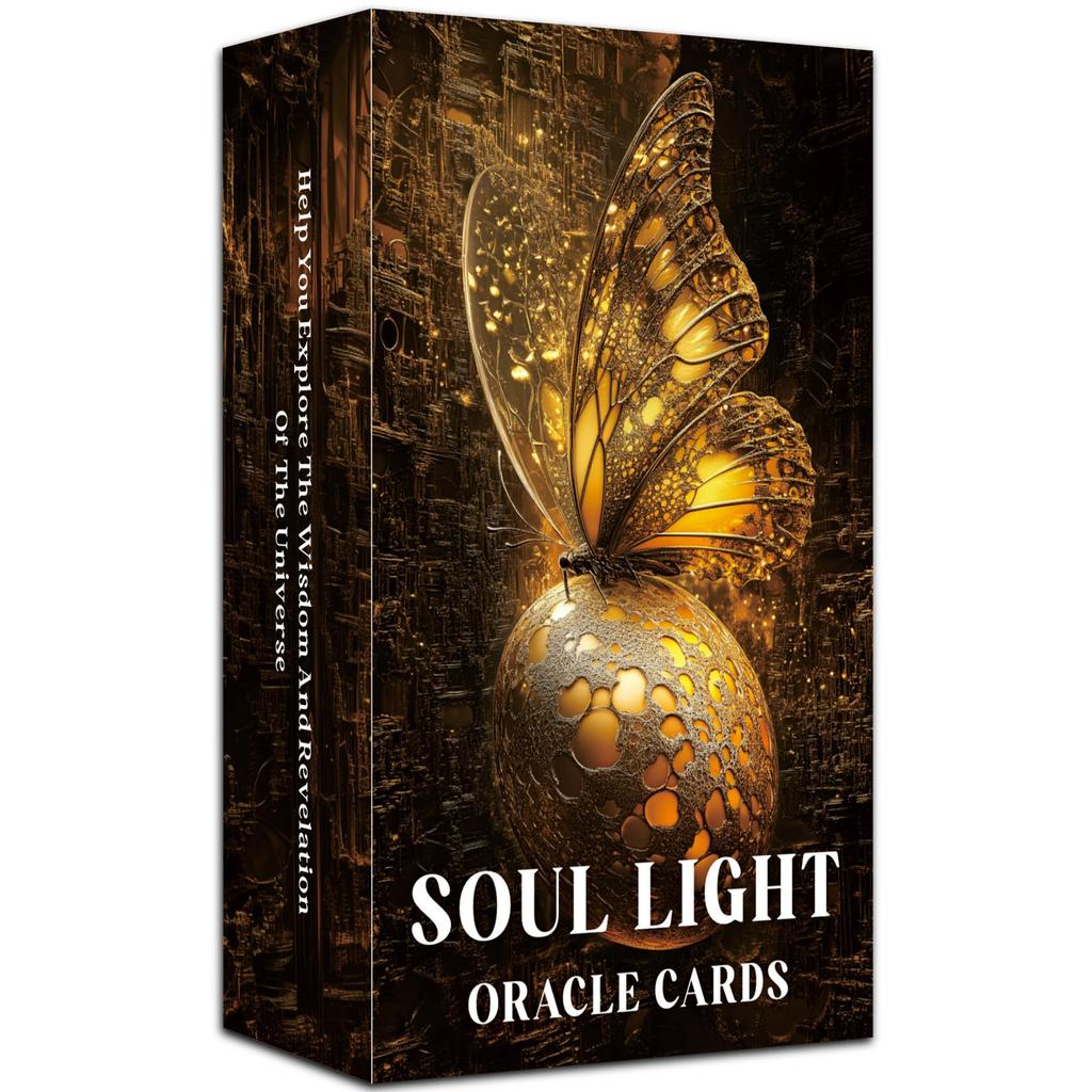 GZXINKE Soul Light Oracle Oracle Spiritual Oracle Explore Cosmic Wisdom and Intuitive Insights Deck, Beginner's Cards, Cards,