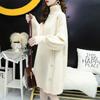 Autumn and winter large size loose and thin knitted bottoming shirt top thick women's lazy turtleneck sweater