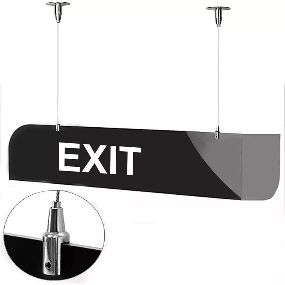 1Pcs Adjustable Spring Hook Wire Rope Suspension Kit for Ceiling Acrylic Board Hanging