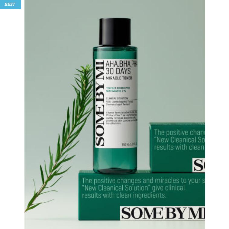 SOME BY MI AHA BHA PHA 30 Days Miracle Toner 30ml | Travel Size Exfoliating Toner
