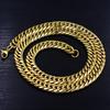 Chunky Miami Cuban Chain Necklaces for Men Women,Silver  Golden Color Stainless Steel Metal Chain Collar,Basic Classic Jewelry Gift