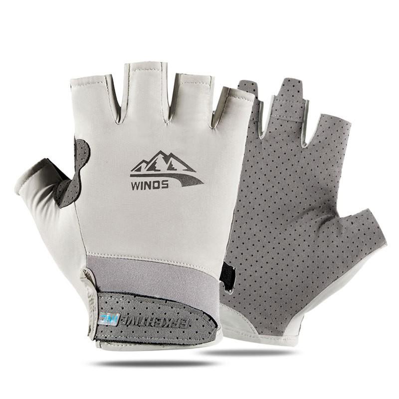 Men Women Ice Silk Full Finger Gloves Cycling Running Driving Fishing Touchscreen Anti-Slip Sport