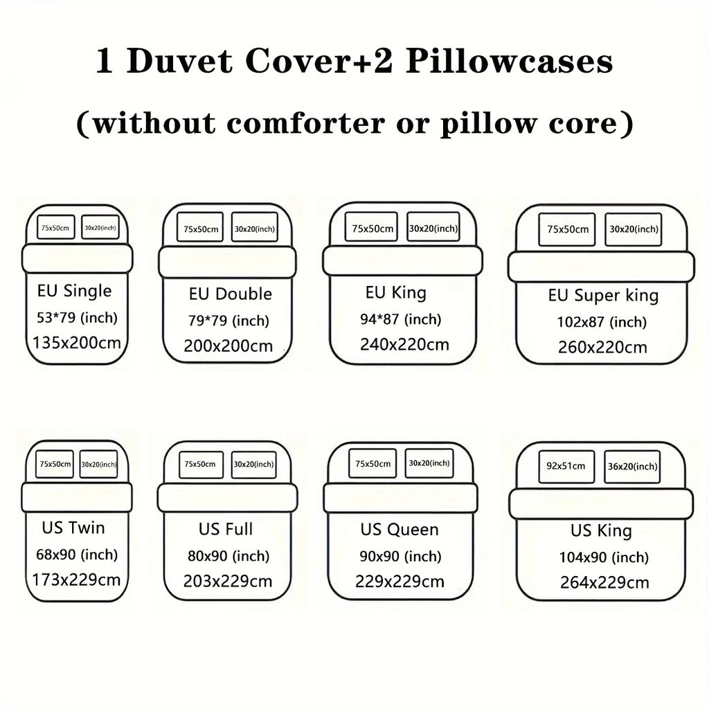 3 Pieces Of Down Printed Duvet Cover Set With Lion Pattern (1 Duvet Cover+2 Pillowcases Without Core) Soft Bedding
