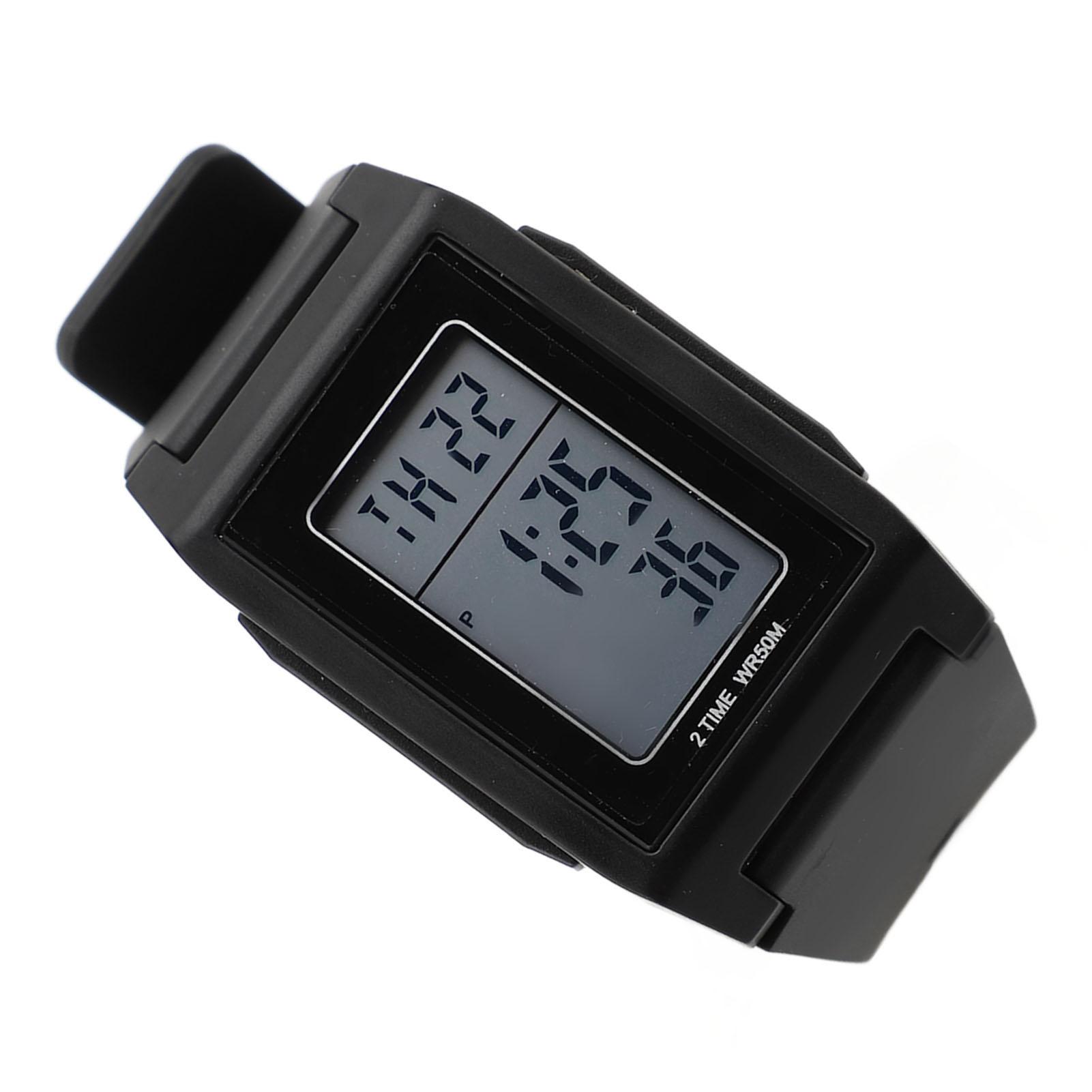 Мужские прямоугольные спортивные часы с EL-подсветкой, 12/24-часовой секундомер, ремешок из ТПУ, многофункциональные прямоугольные часы для помещений и улицы