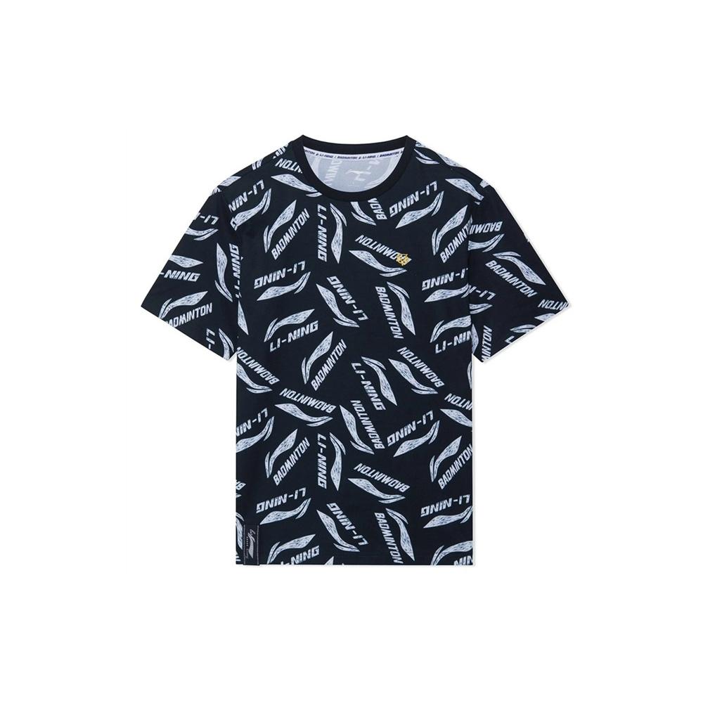 Li-Ning All-Over Print Quick-Drying T-shirt Black Men s AHSR867-5 M