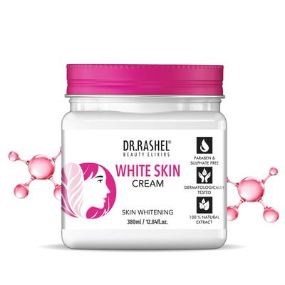 CREMA FACIAL BLANQUEADORA DR.RASHEL Para Mujeres y Hombres (380 ml) | Todos los Tipos de Piel | Piel Suave y Saludable | Reparación y Nutrición | Hidratación Profunda y Moi