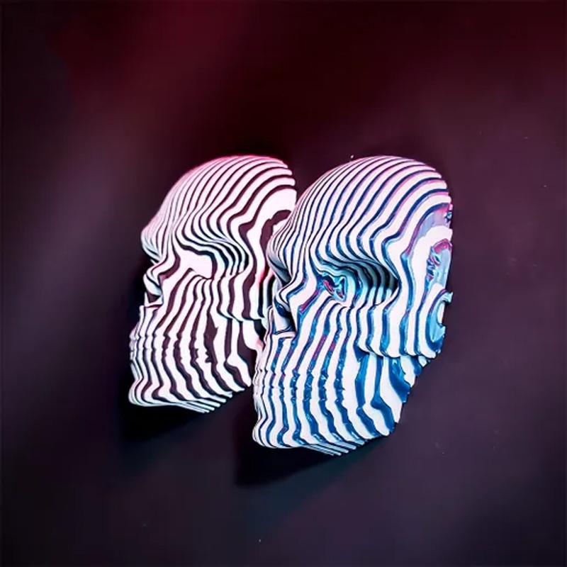 3D Printed Luminous Quantum Skull Fidget Skull Gifts Cool Novelty Desk Ornament Funny Desktop Ornaments For Home Office Desk