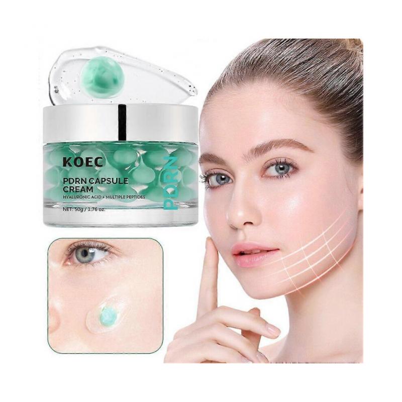 (3pcs)Green PDRN Capsule Cream, Hyaluronic Acid Peptides Anti-Aging Firming & Plumping Serum for All Skin Types