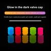 4-40pcs Luminous Valve Caps Fluorescent Night Glowing Car Motorcycle Bicycle Bike Night Colorful Glowing Valve Caps Universal