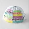 Vintage Painted Rainbow Denim Docker Cap Unisex Distressed Ripped Brimless Hat for Women Men Daily Outdoor Streetwear