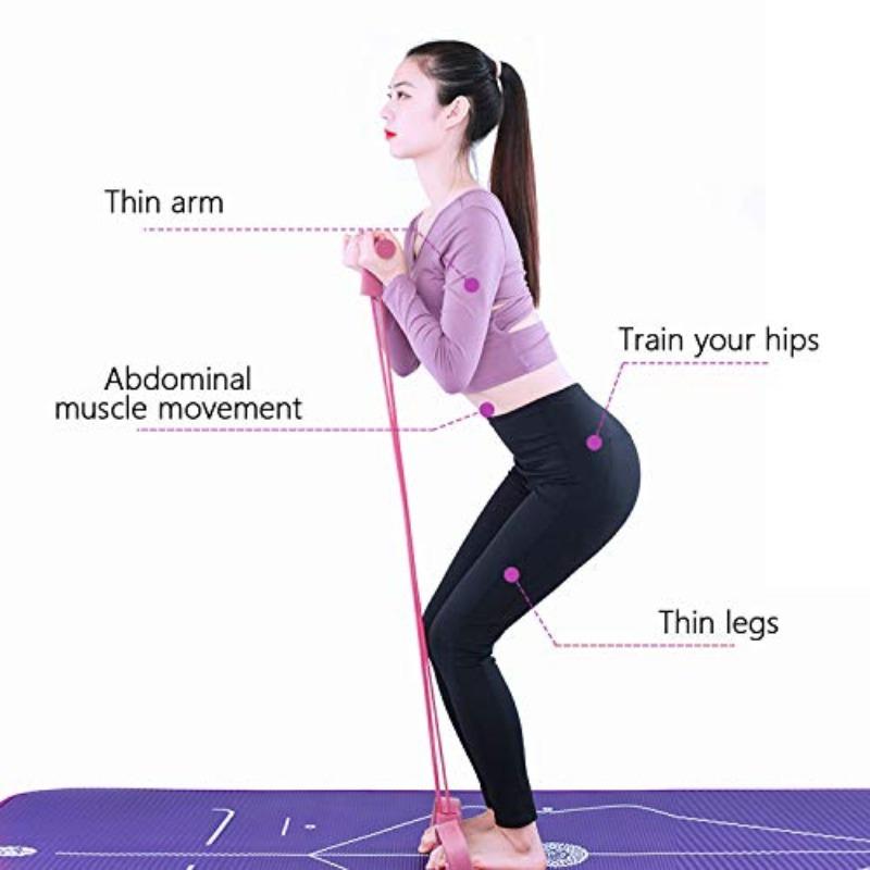 Four-Tube Pedal Tensioner Multi-Functional Household Fitness Equipment Yoga Abdominal Strengthening Elastic Band Tension Rope