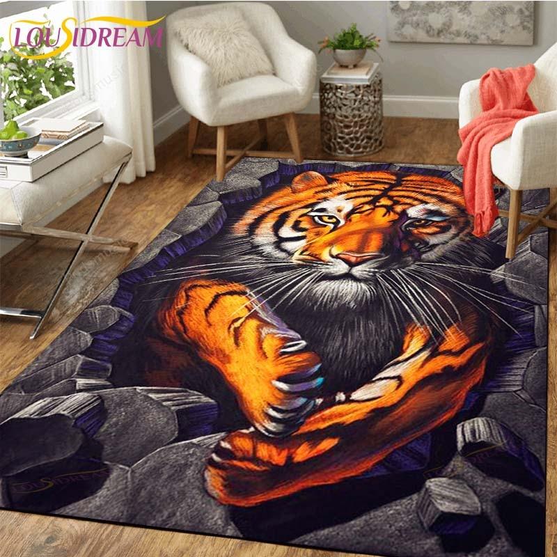 Tiger Carpet Floor Non Slip Rug Room Mat Square Quality Removable Kitchen Bath Floor Waterproof Rug Mat