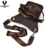 Humerpaul Men Leather Waist Bag Multifunctional Shoulder Bag