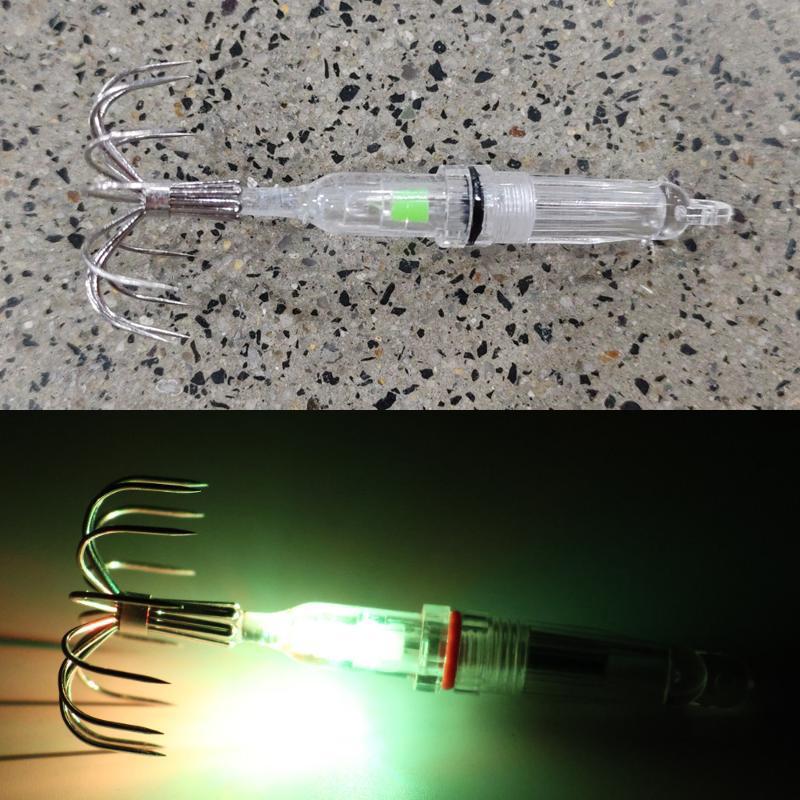 1Pc Led Luminous Electronic Squid Water Lamp Waterproof Lure Fish 8-Hooks Fishing Hooks Tackle Fishing Accessories