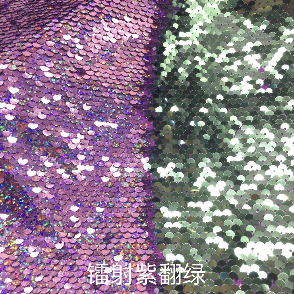 5mm Double-sided Flip-on Sequin Fabric for DIY Clothing, Bags ,background Wall Decoration of The Home