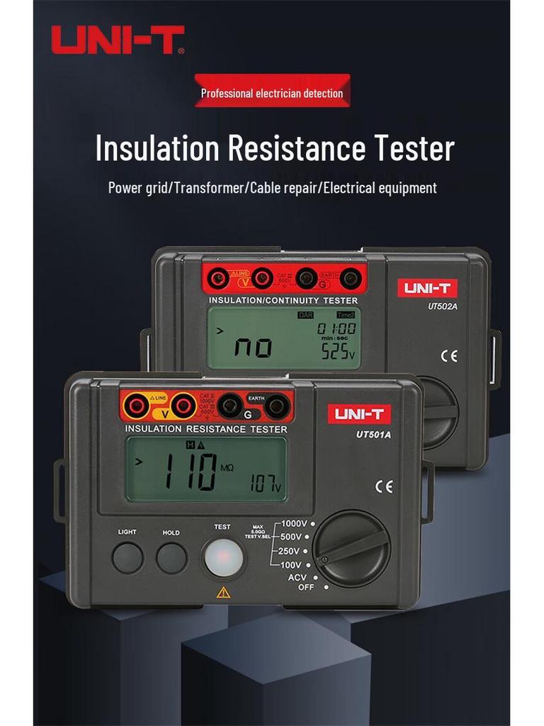 UNI-T UT501A/2A Hand-Crank Insulation Resistance Megohmmeter