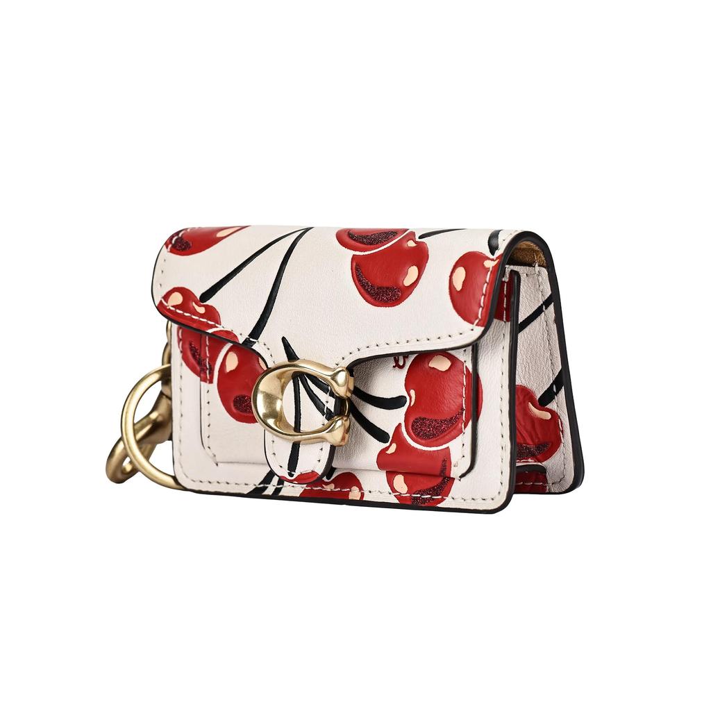 COACH Leather Bag Charm Bag Accessory Mini Women's White (Unisex) Bag Accessories CA334 B4HA