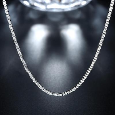 Copper Necklace 16-24 Inches Fine 2MM Box Chain For Man Women High Quality Fashion Party Jewelry Gifts