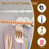 Wood Belt Rack Hanger Set Multipurpose Clothes Underwear Tie Belt Hanger 13 Hook Space Saving Wardrobe Organizer