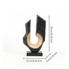 Modern Metal Sculpture with Base Elegant Tabletop Sleek Statue Bold