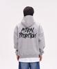 Astral Projection Graffiti Lettering Oversized Wide Shoulder Zip-Up Hoodie_Melange