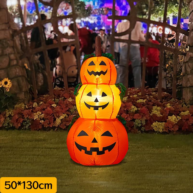 Lanterna Zucca Fantasma Gonfiabile per Decorazioni di Halloween Indoor/Outdoor