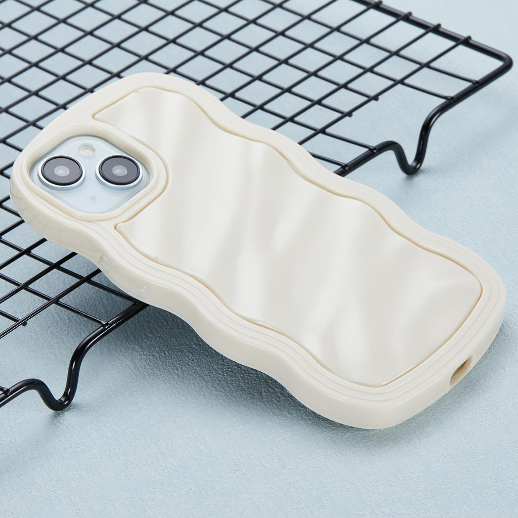 WT Series for iPhone 13 Case with Wavy Edge Hard PC Soft TPU Protection Cover