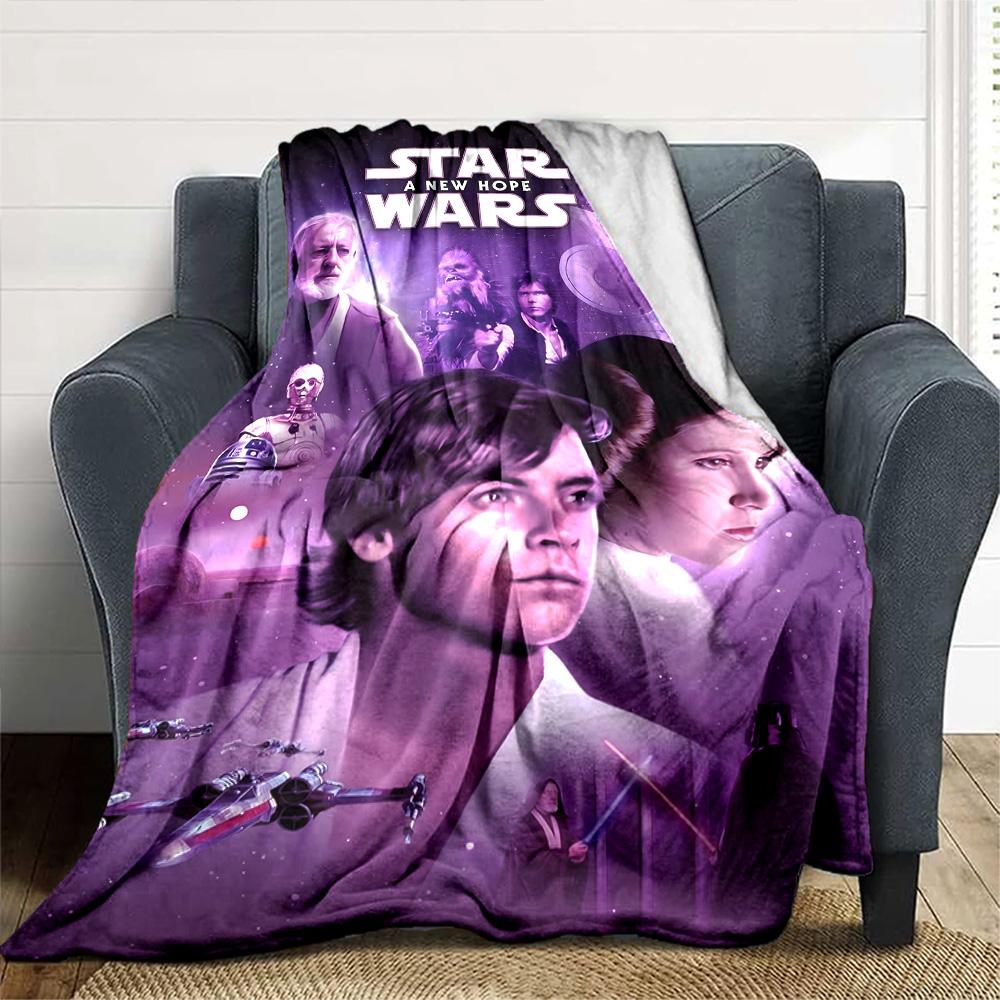 Star Wars Blanket Comfortable Great for Picnics Office Chair Seaside for All Seasons Digital Print Ideal Gift For Birthday Valentine'S Day
