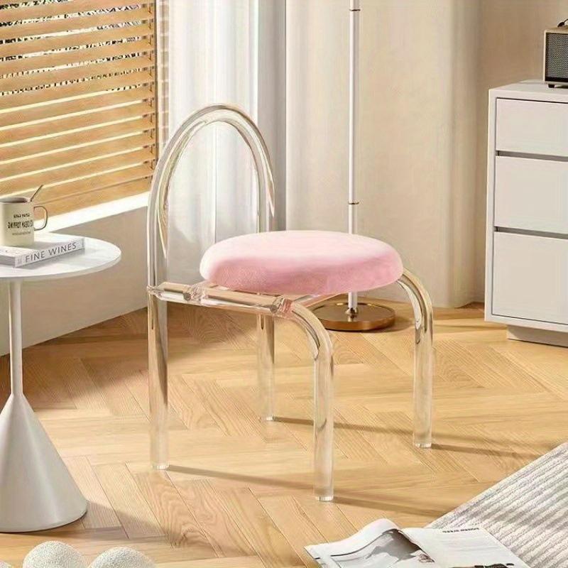 Moderner Klarer Acrylstuhl - 1 Stück Transparenter Vielseitiger Sitz für Schlafzimmer, Schminktisch & Esszimmer, Minimalistisches Langlebiges Design