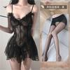 Sexy lingerie pajamas sexy ladies couple uniform seduction pure open suit black lingerie