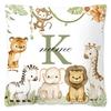 Animal with Name Pillow Case Personalized Pillow Dust Cover Bedroom Kids Wild Party Decoration Pillowcase Birthday Children Gift