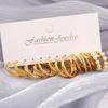 36 Pcs Fashion Simple Earring Set for Women Vintage Gold Color Pearl Circular Hoop Earring Trendy Daily Life Jewelry Gifts 2026