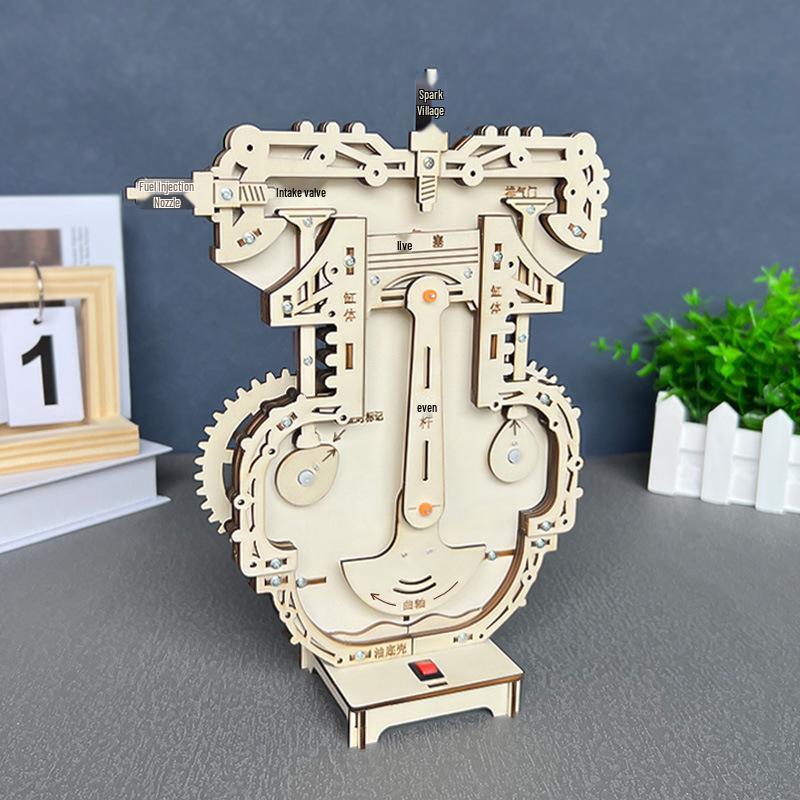 Science & Technology DIY Engine Model Kit for Students: Hands-On Experiment Set for Primary & Middle School