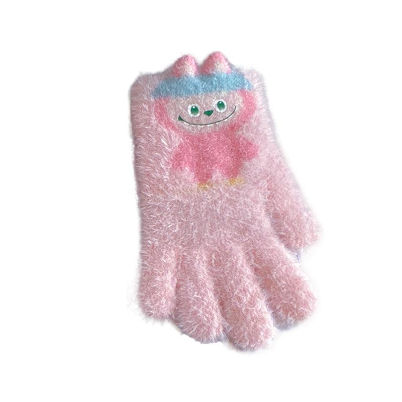 Kids' Knit Cartoon Gloves, Ages 3-6 - Warm Winter Protection