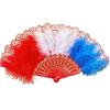 Feathered Fan 20s Retro Folding Fan Flapper Hand Fan for Costumes Dancing Party Wedding Decorations Rave Fan Gift